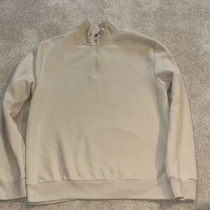 Men's Classic Beige Quarter-Zip Pullover